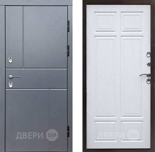Входная металлическая Дверь Престиж TERMO с терморазрывом Горизонт Грэй Премиум Лиственница белая в Подольск