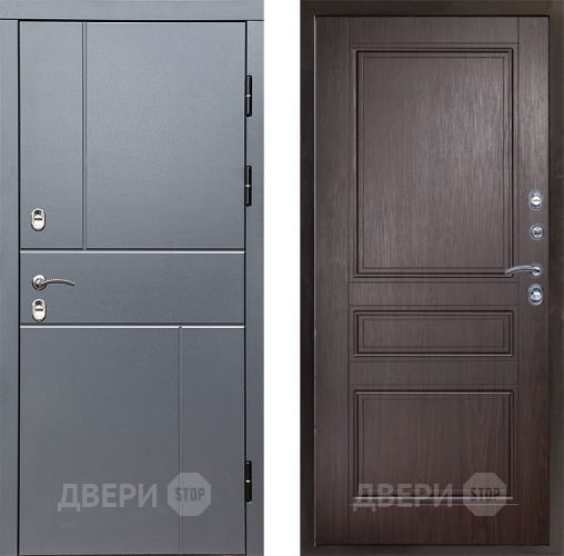 Входная металлическая Дверь Престиж TERMO с терморазрывом Горизонт Грэй Классика Венге в Подольск
