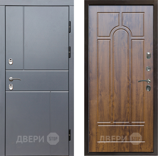 Входная металлическая Дверь Престиж TERMO с терморазрывом Горизонт Грэй Арка Дуб в Подольск