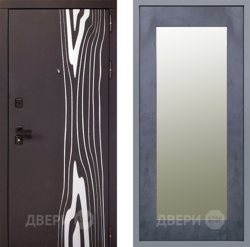 Дверь Заводские двери Леванте Зеркало Модерн Бетон темный в Подольск