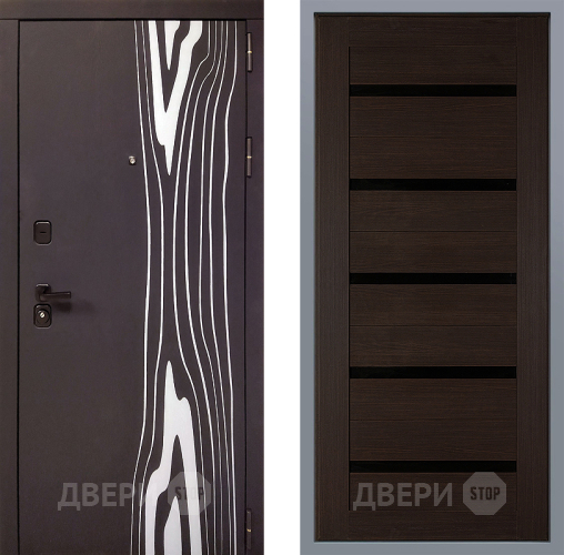 Дверь Заводские двери Леванте СБ-1 орех тисненый в Подольск