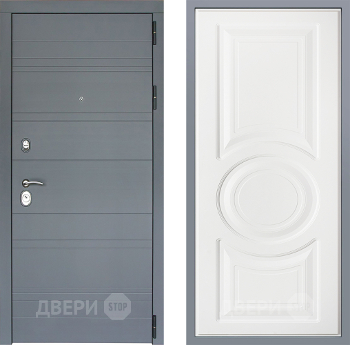 Дверь Заводские двери Лира Софт графит Неаполь Лофт белый в Подольск