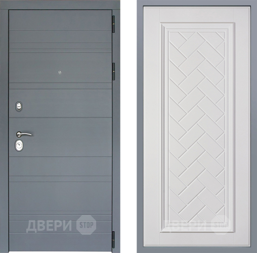 Дверь Заводские двери Лира Софт графит Упра Белый софт в Подольск