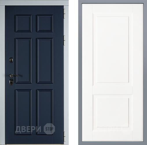 Дверь Заводские двери Стокгольм Доррен Белый софт в Подольск