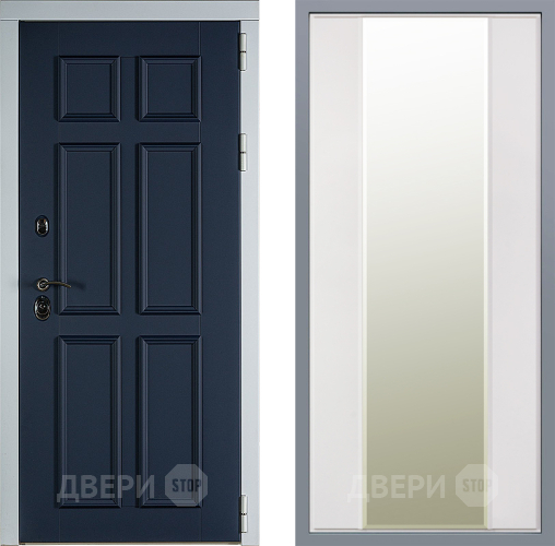 Дверь Заводские двери Стокгольм Зеркало Макси Белый матовый в Подольск