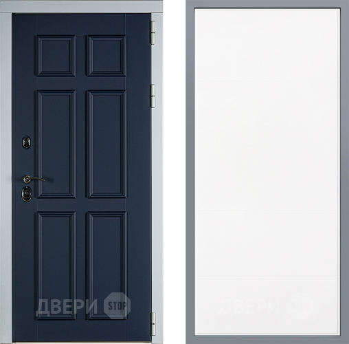 Дверь Заводские двери Стокгольм Тривия Белый софт в Подольск