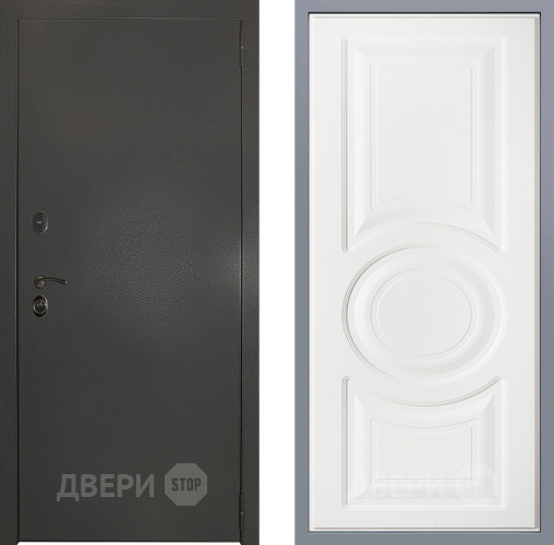 Дверь Заводские двери Эталон 3к антик серебро Неаполь Лофт белый в Подольск