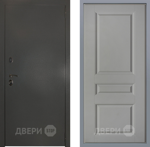 Дверь Заводские двери Эталон 3к антик серебро Стокгольм Грей софт в Подольск