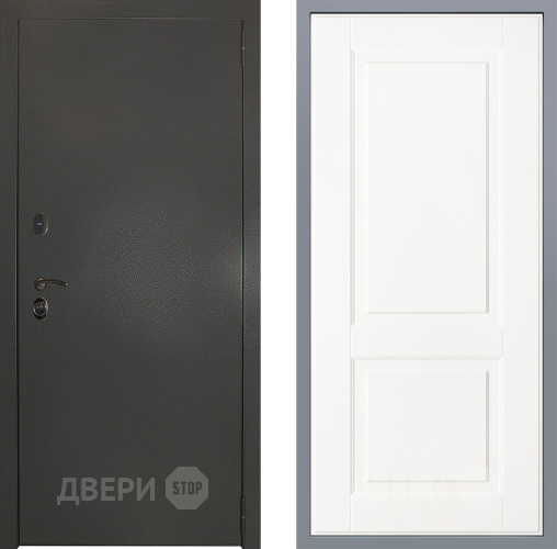 Дверь Заводские двери Эталон 3к антик серебро Доррен Белый софт в Подольск