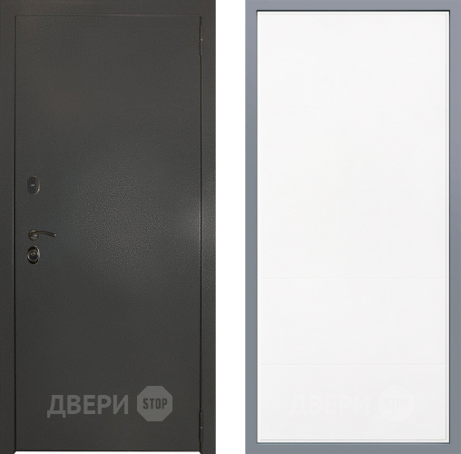 Дверь Заводские двери Эталон 3к антик серебро Тривия Белый софт в Подольск