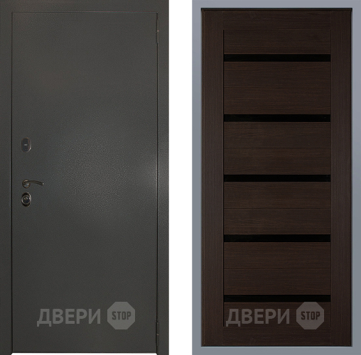 Дверь Заводские двери Эталон 3к антик серебро СБ-1 орех тисненый в Подольск