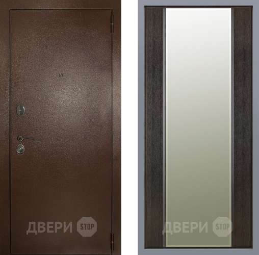 Дверь Заводские двери Эталон 3к антик медь Зеркало Макси Венге в Подольск