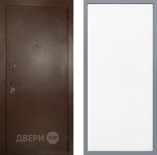 Дверь Заводские двери Эталон 3к антик медь Тривия Белый софт в Подольск