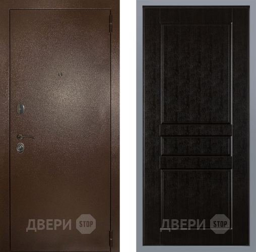 Дверь Заводские двери Эталон 3к антик медь К-2 Венге в Подольск