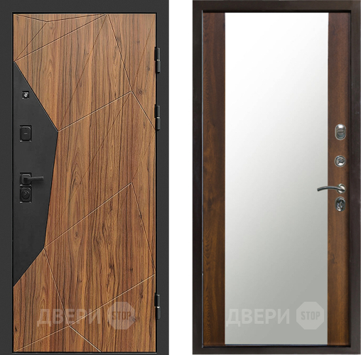 Входная металлическая Дверь Престиж Avangard Зеркало Дуб в Подольск