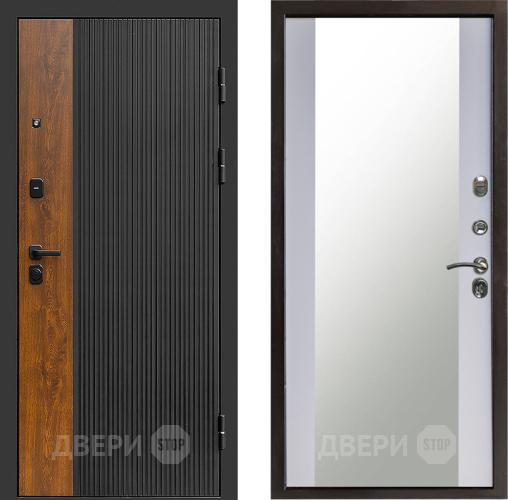 Входная металлическая Дверь Престиж Prestizh Зеркало Белый софт в Подольск