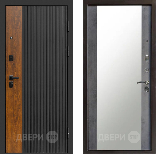 Входная металлическая Дверь Престиж Prestizh Зеркало Бетон темный в Подольск