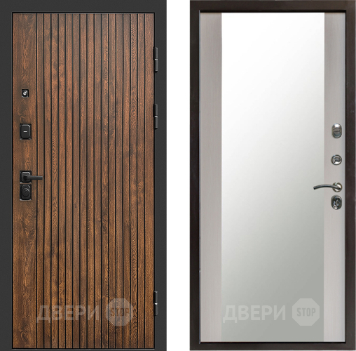 Входная металлическая Дверь Престиж Tvist Зеркало Лиственница белая в Подольск