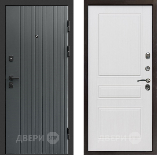 Входная металлическая Дверь Престиж Tvist Grey Классика Белое дерево в Подольск