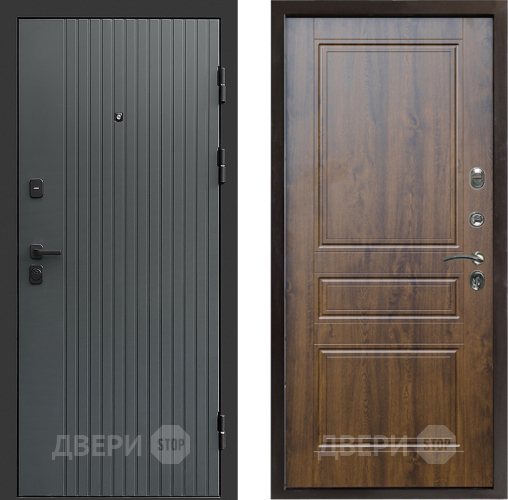 Входная металлическая Дверь Престиж Tvist Grey Классика Дуб в Подольск