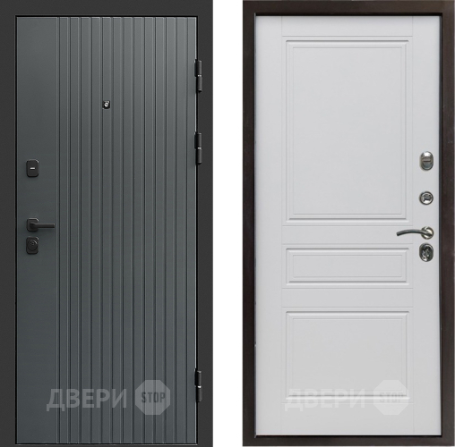 Входная металлическая Дверь Престиж Tvist Grey Классика Белый матовый в Подольск