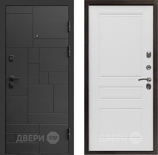 Входная металлическая Дверь Престиж Kvadro Классика Лиственница белая в Подольск