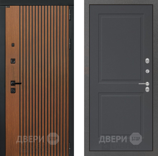 Входная металлическая Дверь Лабиринт (LABIRINT) Шторм 11 Графит софт в Подольск