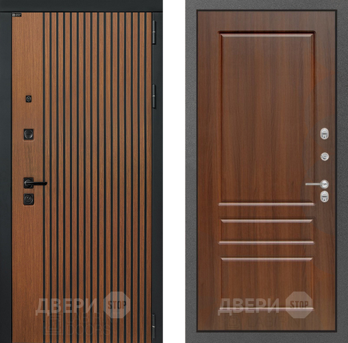 Входная металлическая Дверь Лабиринт (LABIRINT) Шторм 03 Орех бренди в Подольск