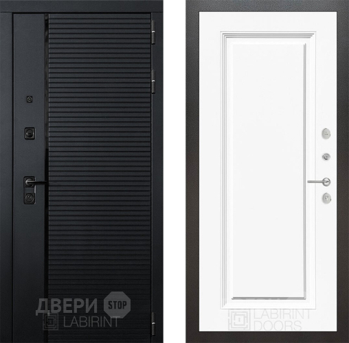 Входная металлическая Дверь Лабиринт (LABIRINT) Piano 27 Белый (RAL-9003) в Подольск