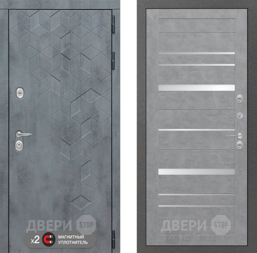 Входная металлическая Дверь Лабиринт (LABIRINT) Бетон 20 Бетон светлый в Подольск