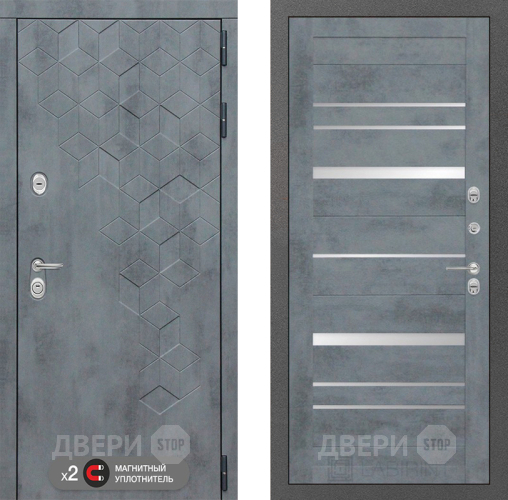 Входная металлическая Дверь Лабиринт (LABIRINT) Бетон 20 Бетон темный в Подольск