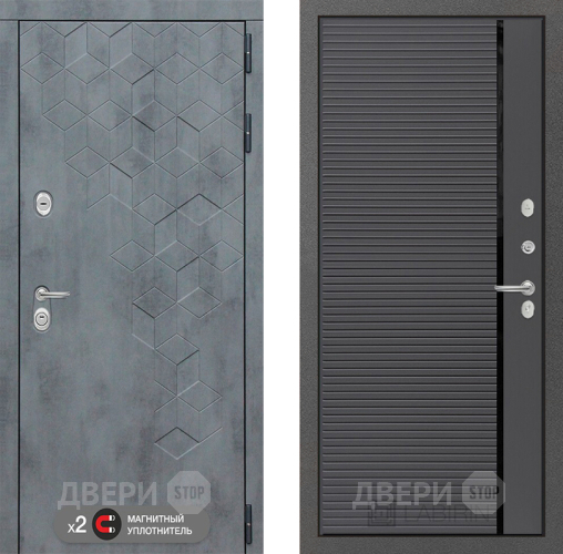 Входная металлическая Дверь Лабиринт (LABIRINT) Бетон 22 Графит софт в Подольск