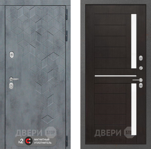 Входная металлическая Дверь Лабиринт (LABIRINT) Бетон 02 Венге в Подольск