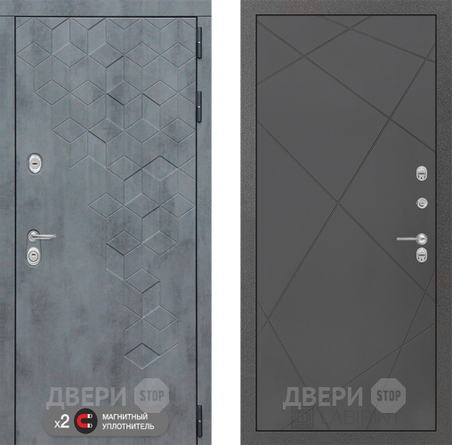 Дверь Лабиринт (LABIRINT) Бетон 24 Графит софт в Подольск