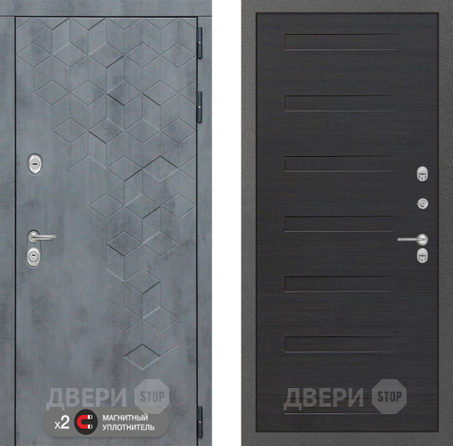 Входная металлическая Дверь Лабиринт (LABIRINT) Бетон 14 Эковенге поперечный в Подольск