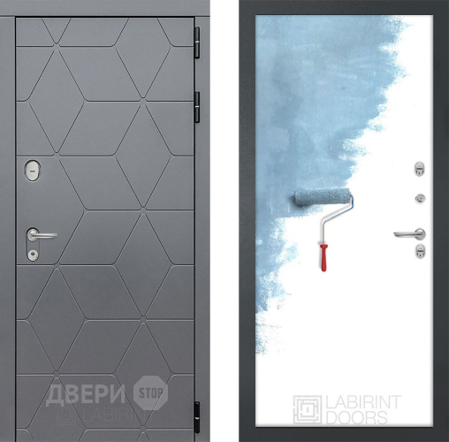 Входная металлическая Дверь Лабиринт (LABIRINT) Cosmo 28 Под покраску в Подольск