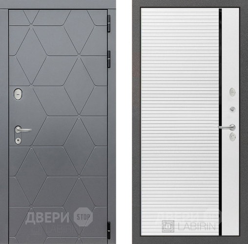 Входная металлическая Дверь Лабиринт (LABIRINT) Cosmo 22 Белый софт в Подольск