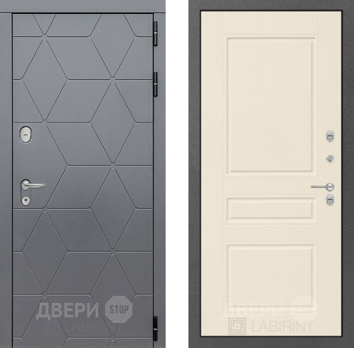 Входная металлическая Дверь Лабиринт (LABIRINT) Cosmo 03 Крем софт в Подольск