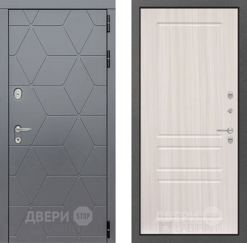 Входная металлическая Дверь Лабиринт (LABIRINT) Cosmo 03 Сандал белый в Подольск