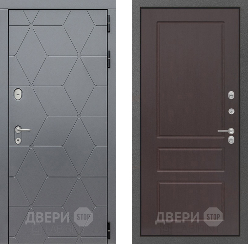 Входная металлическая Дверь Лабиринт (LABIRINT) Cosmo 03 Орех премиум в Подольск