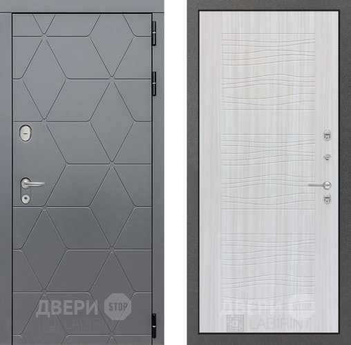 Входная металлическая Дверь Лабиринт (LABIRINT) Cosmo 06 Сандал белый в Подольск