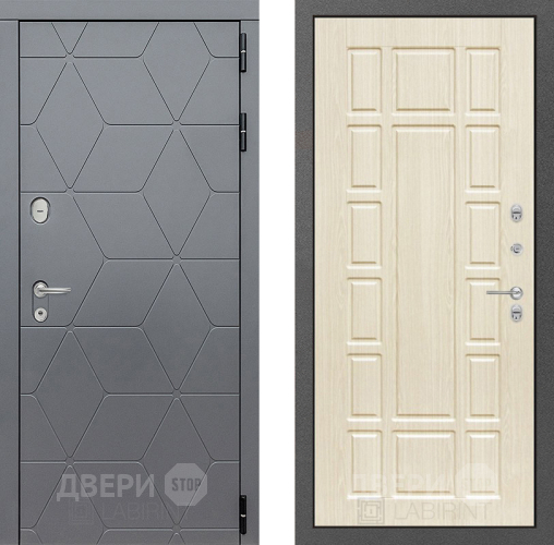 Входная металлическая Дверь Лабиринт (LABIRINT) Cosmo 12 Беленый дуб в Подольск