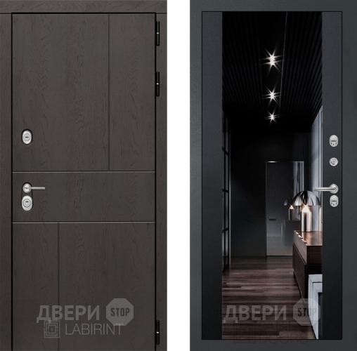 Дверь Лабиринт (LABIRINT) Urban Зеркало Максимум с тонировкой Черный кварц в Подольск
