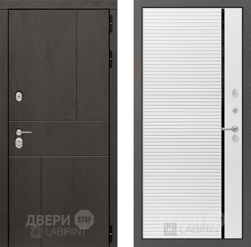 Входная металлическая Дверь Лабиринт (LABIRINT) Urban 22 Белый софт в Подольск