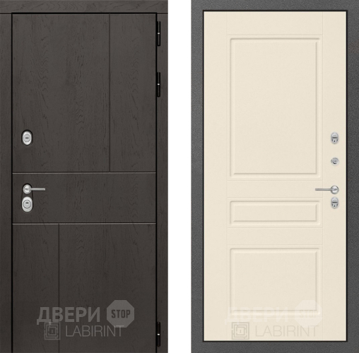 Входная металлическая Дверь Лабиринт (LABIRINT) Urban 03 Крем софт в Подольск