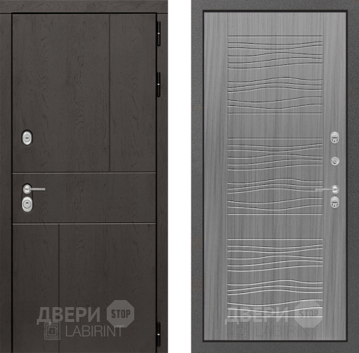 Входная металлическая Дверь Лабиринт (LABIRINT) Urban 06 Сандал грей в Подольск