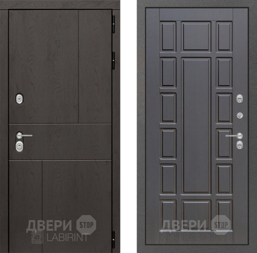 Входная металлическая Дверь Лабиринт (LABIRINT) Urban 12 Венге в Подольск