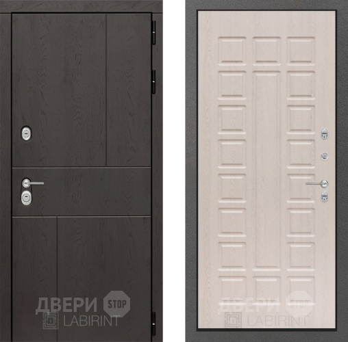 Входная металлическая Дверь Лабиринт (LABIRINT) Urban 04 Беленый дуб в Подольск