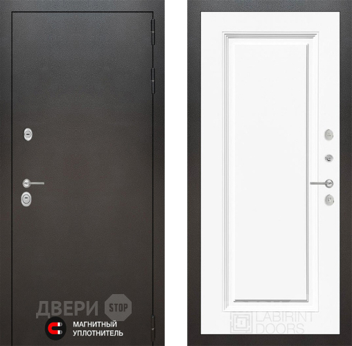 Дверь Лабиринт (LABIRINT) Silver 27 Белый (RAL-9003) в Подольск