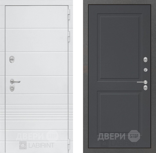 Входная металлическая Дверь Лабиринт (LABIRINT) Трендо 11 Графит софт в Подольск